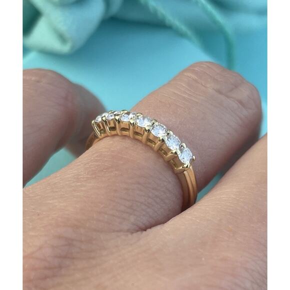 Tiffany & Co. 18k Gold Forever Embrace Eternity Diamond Band Ring -Fits 4.75 - 5 - Picture 1 of 15